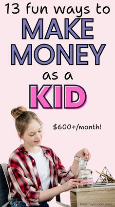 How to make money as a kid - there's nothing like having your own money as a child or teen, so here are 13+ fun and easy things kids can do to earn their own money. Whether you are a kid, a teenager or a parents looking for ways to keep your children busy this summer, these fun ways to make money as a kid are bound to be a hit! There are lots of ideas for making money at home and even out of the house for kids of all ages. Kid business ideas and job ideas for kids - let's get that entrepreneurial spirit started young! Ways To Make Money As A 13 Yo, How To Make Money As A Teenager At Home, Ways To Make Money As A Teenager, Kid Business Ideas, Fun Ways To Make Money, Making Money At Home, House For Kids, Own Business Ideas