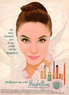 1960s Makeup, Iridescent Eyeshadow, 1950s Glamour, Maybelline Eyeshadow, Patti Hansen, Cute Eyeshadow Looks