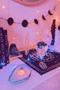 Lady Scorpio, Witchy Room, Witch Room, Crystal Room, Witches Altar, Halloween Moon, Pastel Decor, Baby Witch