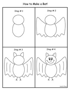 how to make a bat step by step drawing instructions for kids and adults with pictures