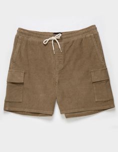 Rsq Cord Cargo Pull On Shorts. Corduroy Fabric. Elastic Waistband With Drawstring. Side And Back Welt Hand Pockets. Cargo Pockets With Button Closure. Approx. Outseam: 17''. 98% Cotton, 2% Spandex. Machine Wash. Imported. Khaki Shorts Outfit Mens, Corduroy Shorts Men, Short Shorts Men, Shorts Outfits Men, Short Pants Men, Men Casual Shorts, Mens Cords, Wwe T Shirts, Boys Board Shorts