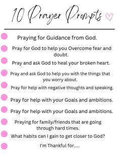 the ten prayer points for prayer