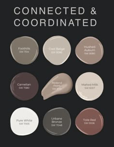 the different shades of paint that are used to create this color scheme for your home