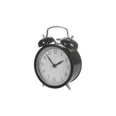 an alarm clock on a white background with no time left to tell it's five o'clock