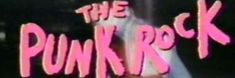 the punk rock logo is shown in pink