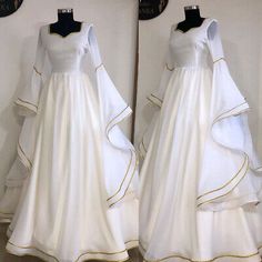 Elegant Long Sleeve Wedding Dresses, Istoria Modei, Satin Tulle, Fairytale Dress, Fantasy Dress, White Dresses, Wedding Dress Long Sleeve, Modest Dresses, Mode Outfits