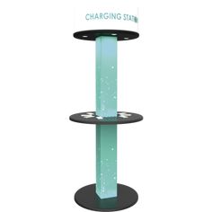 the charging station is designed to look like a pedestal