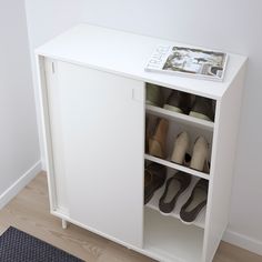 MACKAPÄR Shoe/storage cabinet - white - IKEA Ikea Skubb, Ikea Shoe Cabinet, Ikea Storage Cabinets, Ikea Shoe, Shoes Cabinet, Small Closet Organization, Small Closet, Shoe Storage Cabinet, Ikea Furniture