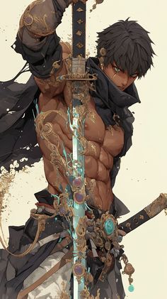 Black Anime Guy, Dungeons And Dragons Memes, Dragon Memes, Animated Man, Black Anime Characters, Anime Warrior, Samurai Warrior, Fantasy Concept Art