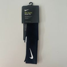 Nike Youth Headtie New - Slight Package Damage Bran- Nike Band Size - One Size Nike, Black White, Nike Youth, Nike Boots, Head Ties, Nike Acg, Flag, Band, White