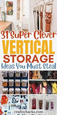 clever storage hacks ideas, organization tips, bedroom storage ideas, bathroom organization hacks, storage ideas for small rooms, organization ideas for small spaces, organization and storage tips, organization ideas for house  #storagehacks Vertical Wall Storage Ideas, Diy Storage Solutions Space Saving, Storage Ideas For Cupboards, Storage And Shelving, Clever Wall Storage, Small Living Room Closet Ideas, Magnet Storage Ideas, Organization Storage Room, Clever Closet Storage Ideas