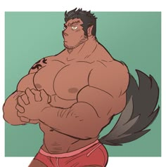 Bara Reference, Soul Eater Fanart, Werewolf Drawing, Buff Guys, Anime Guys Shirtless, Pretty Drawings, Anime Dad, Soul Eater