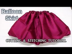 a skirt with the words balloon skirt cutting and stitching