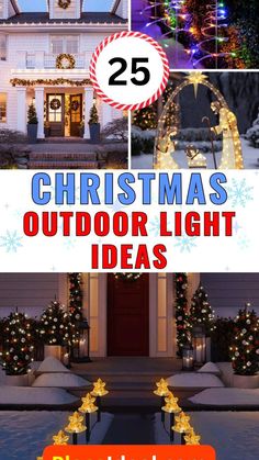 Outdoor Christmas Light Ideas, Outdoor Light Ideas, Easy Outdoor Christmas Decorations, Exterior Christmas Lights, Craftsman Design, Christmas Lighting