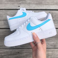 Customize the color check mark on Air Force Ones. Shoes are Primed, Painted with leather shoe paint, and sealed with a non cracking water resistant satin finish. Any questions feel free to reach out to me! Are you in love with these shoes, but need them sooner than the estimated ship date? Please message me I can usually accommodate at no extra cost! Tie Sneakers, Check Mark, Nike Shoes Air Force, Air Force 1s, Nike Shoes Girls, Preppy Shoes, Pretty Shoes Sneakers, Nike Air Shoes, Cute Nike Shoes