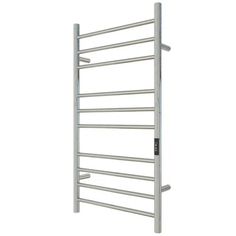 an electric towel rack with four bars on the top and two rails below it, against a white background