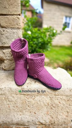 Crochet Handmade Boots - Size 5UK / 38EU, only this one available at the moment. Delivery from Plymouth, UK. Plymouth Uk, Handmade Boots, Purple Boots, Handmade Boot, Crochet Handmade, Crochet Art, Plymouth, Festival Season, Fiber Art