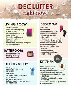 a poster with instructions on how to decorate the room in different colors and styles, including pink