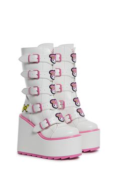 base|white My Melody Shopping, Dollskill Platforms, Kawaii Platform Shoes, Dual Kawaii, Sanrio Cosplay, Shoes Platform Sneakers, Yru Shoes, Dolls Kill Shoes, Bestie Outfits