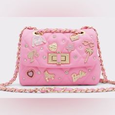 Bnwt Barbieqcross Barbie By Aldo Crossbody Bag Sold Out Limited Edition Fast Next Day Shipping Barbie Nostalgia, Aldo Purses, Nostalgia Aesthetic, Charm Quilt, Aldo Bags, Pink Handbags, Quilted Crossbody Bag, Pink Purse, Barbie Collection