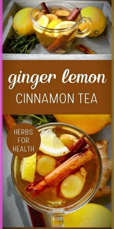 ginger lemon cinnamon tea with herbs for health