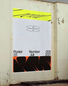 a large poster on the side of a building that says poster number, july 22, 2012