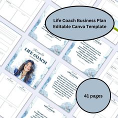 the life coach business plan is displayed with four pages