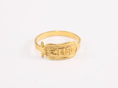 Egyptian Nefertiti 18K Gold Cartouche Ring Stamped Pharaonic Egypt jewelry handmade ring queen ring spiritual gift mythology jewelry 1.8 Gr Weight Approximate  : 1.8 Gr All Sizes Available just tell us your Size ✔ IT IS Tested & SIGNED WITH THE EGYPTIAN Gold Government HALLMARK FOR 18K GOLD to Ensure Authenticity. ✔ Lovely gift idea ABSOLUTELY GORGEOUS, LOOKS FABULOUS ON. ✔ 100% Egyptian handmade. ✔ Condition: A brand-new, exactly as on the photos. ★ GIFTS ✔ All items are packaged in a paper jewelry gift box, ready for gifting. ✔ If you are sending a gift directly to the recipient, don't worry about there being a receipt in the package. Since order receipts are emailed directly to you, we don't include one when we ship items. ★ PROCESS TIME ✔ Currently Processing Time 2-5 days, excluding h Egyptian Nefertiti, Egyptian Gold, Mythology Jewelry, Egypt Jewelry, Queen Rings, Egyptian Jewelry, Paper Jewelry, 18k Gold Ring, Spiritual Gifts