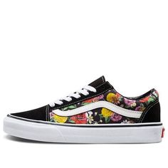 The Vans Old Skool 'Lux Floral' sneaker is a classic updated with a fresh twist. The graphic floral print paneled into the canvas and suede upper catches the eye, while the white sidestripe adds a touch of distinction. This shoe is perfect for those who want to stand out from the crowd. (SNKR/Unisex) Casual Low-top Floral Print Sneakers, Sporty Canvas Sneakers With Graphic Print, Multicolor Casual Skate Shoes For Spring, Casual Multicolor Skate Shoes For Spring, Vans Casual Sneakers With Graphic Print, Sporty Floral Print Sneakers With Round Toe, Sporty Vans Skate Shoes For Spring, High-top Floral Print Sneakers For Spring, Vans Low-top Sneakers With Graphic Print