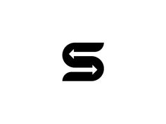 the letter s is made up of two arrows, one pointing to the left and the other