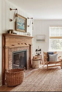 a living room filled with furniture and a fire place