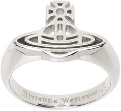 Handcrafted band ring in recycled sterling silver. · Logo at face · Hallmarking at inner band Supplier color: Platinum Clown Ring, Eccentric Jewelry, Vivienne Westwood Jewelry, Avon Rings, Vivienne Westwood Jewellery, Silver Logo, Recycled Sterling Silver, Personal Shopping, Vivienne Westwood