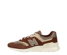 New Balance 997H Men's Sneaker - Brown Stand out in the 997H men's Sneaker from New Balance. An updated version of the cult-classic 997, this lace-up Shoe features a breathable mesh, leather & suede upper with a Padded collar & tongue for extra comfort. The soft foam midsole cushions every step while the Rubber outsole provides exceptional grip and traction on any surface. Leather/mesh upper Lace-up closure Cushioned footbed EVA foam midsole Rubber outsole Brown Sneakers, Eva Foam, Lace Up Shoes, New Balance, Lace Up, Mesh, Cushions, Lifestyle, Collar