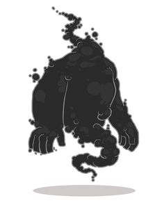 a black and white drawing of a gorilla with bubbles coming out of it's mouth