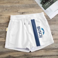 Blue Stripe Busch Light Women's Casual Shorts, Busch Light gifts, Busch Light Casual Shorts, Busch Light Shorts, Busch Light Women's shorts, Swim shorts for women, Casual shorts for women, Shorts gifts for women, gifts for women, Women's shorts, Women's Workout Shorts, Women's Casual Workout Shorts Swim Shorts For Women, Busch Light, Workout Shorts Women, Light Gifts, Women Workout, Scuba Fabric, Women Shorts, Women's Workout, Women Gifts