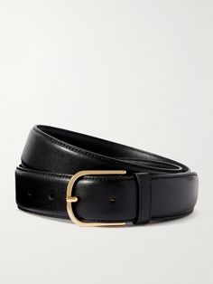 TOTEME's belt has a classic design that's perfect for any occasion. It's crafted from leather and tipped with a gold-tone buckle. Wear yours with everything, from tailoring to casual jeans. Womens Belts, Trendy Belts, Suede Belt, Sport Swimwear, Sports Skirts, Black Leather Belt, Fine Jewelry Designers, Color Therapy, Black Belt