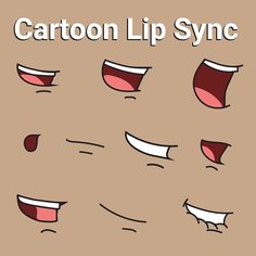 cartoon lips with different shapes and sizes