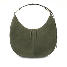 Discover our stylish suede (with leather trim) Nora Shoulder Bag. Combining the rich textures of suede and leather, this bag is destined to be a striking accessory for any occasion.  Equipped with a smart, adjustable strap, this bag can be worn comfortably over the shoulder or lengthened for a stylish crossbody look. Whether you are navigating a busy day or enjoying an evening out, this bag adapts to your needs.  Crafted with precision and care, this maxi bag offers ample space for your essentia Luxury Versatile Suede Bags, Green Suede Shoulder Bag For Everyday Use, Green Suede Bag, Modern Suede Shoulder Bag For On-the-go, On-the-go Suede Shoulder Bag With Suede Lining, Fall Handbags, Bag Trends, August Birthstone Jewelry, Women Accessories Bags