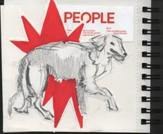 a pencil drawing of a lion with the canadian flag on it's back side