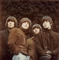 an old photo of the beatles