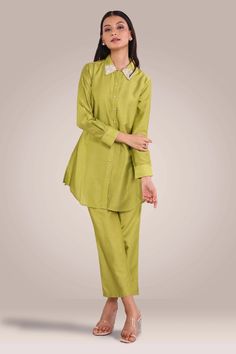 Exclusive Green Color Cotton Silk Fabric Solid Plain Relaxed Readymade Plain Cord Set Design, Co Cord Set, Silk Co Ord Set, Co Ords Outfits Summer, Co Ords Outfits Indian, Co Ords Outfits, Friends Cartoon, Latest Blouse Designs Pattern, Cotton Silk Fabric