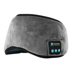 an inflatable travel pillow with blue buttons on the front and black trimmings