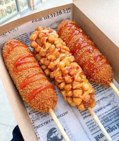 Korean Food Recipes, Corndog Recipe, K Food, Makanan Diet, Think Food, Corn Dogs, Food Goals, Dog Recipes, Iftar