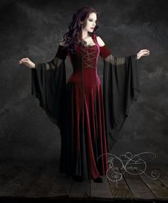 Halloween Wedding Dresses, Vampire Dress, Dress Queen, Elven Dress, Gothic Wedding Dress, Goth Wedding, Romantic Goth, Gothic Clothes, Medieval Dress