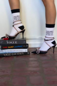 Shoes With Socks Outfit, More Issues Than Vogue, Heels And Socks, Beach Socks, Socks For Flats, Sock Style, Heels Aesthetic, Jeweled Shoes, Unique Socks