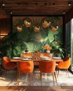 70s dining room wonder with a mix of vintage and modern elements Retro Glam Aesthetic Room, 1970s Dining Room, Elegant Dining Room Ideas, Dark Maximalist, Parisian Bathroom, African Restaurant, Retro Dining Rooms, Moroccan Bathroom, Aesthetic Elements