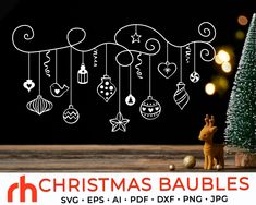 christmas baubles svg cut file