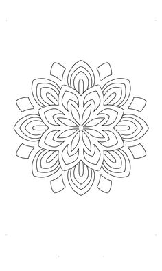 a black and white drawing of a flower