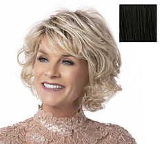 The Toni Brattin Charming Wig features layers of beautiful barrel curls. The shoulder-length waves are full of natural-looking bounce and easy movement.   The cap is designed with a resilient stretch lace material that actually molds to the shape of the head for a comfortable, custom-like fit. Additional comfort features include a wide velvet band at the front hairline to prevent friction, open wefting on top for a light, cool fit, and adjustable sizing tabs in the neckline to further ensure a s