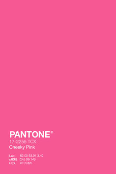 a pink poster with the words pantonee on it